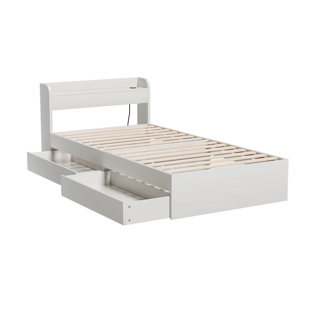 Artiss Bed Frame Single Size with Charging Ports and 2 Drawers AURA โ image 4