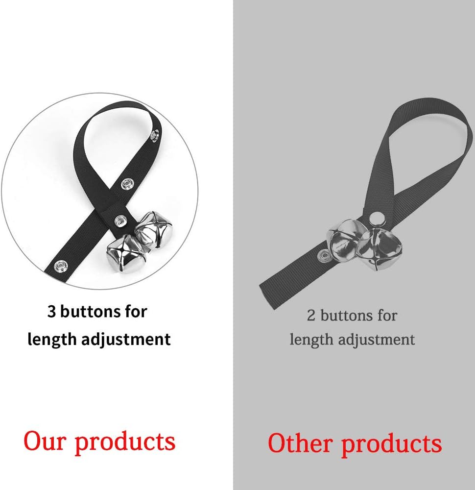 Upgraded Puppy Bells Dog Doorbells for Door Knob/Potty Training/Go Outside-Dog Puppies Dogs Doggy Doggie Pooch Pet Cat Lovers-Premium Quality-3 Snaps Length — image 4