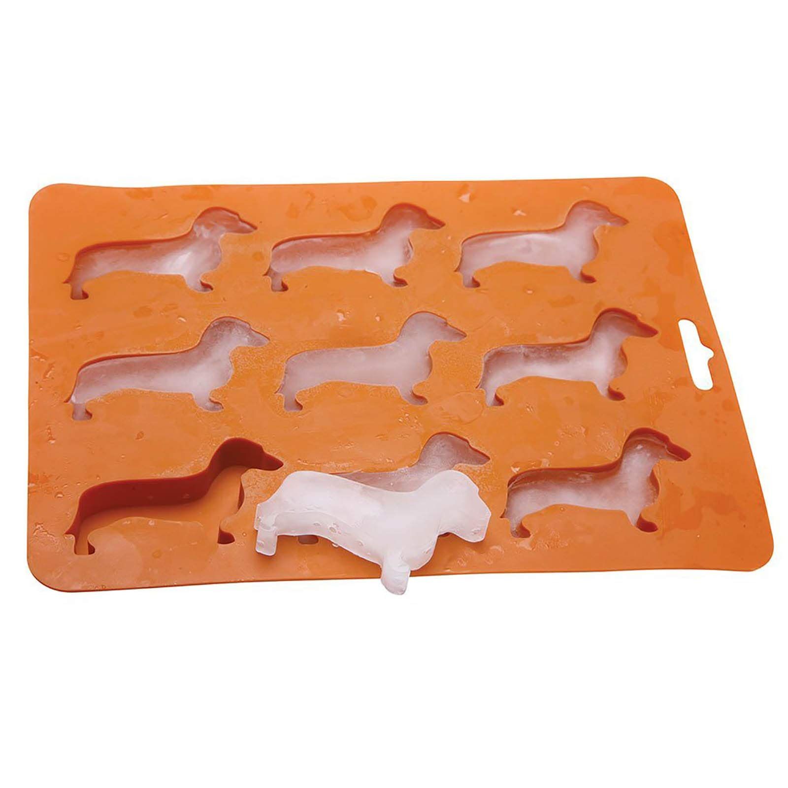 Dachshund Dog Shaped Silicone Ice Cube Molds and Tray Made of pliable silicone for easy-to-remove Dachshunds Brown โ image 4