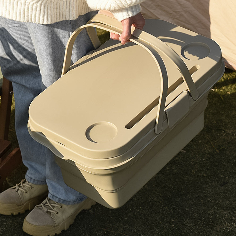 3 In 1 Folding Camping Storage Box Outdoor Food Fruit Container Picnic Table Basket โ image 3