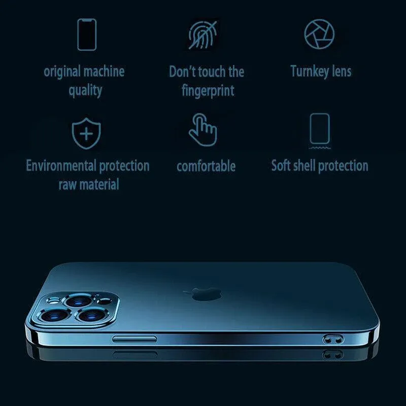 Blue For iPhone 13 12 11 Pro Max Case Thin Matte Ultra Slim Shockproof Clear Cover - iPhone X/XS — image 4