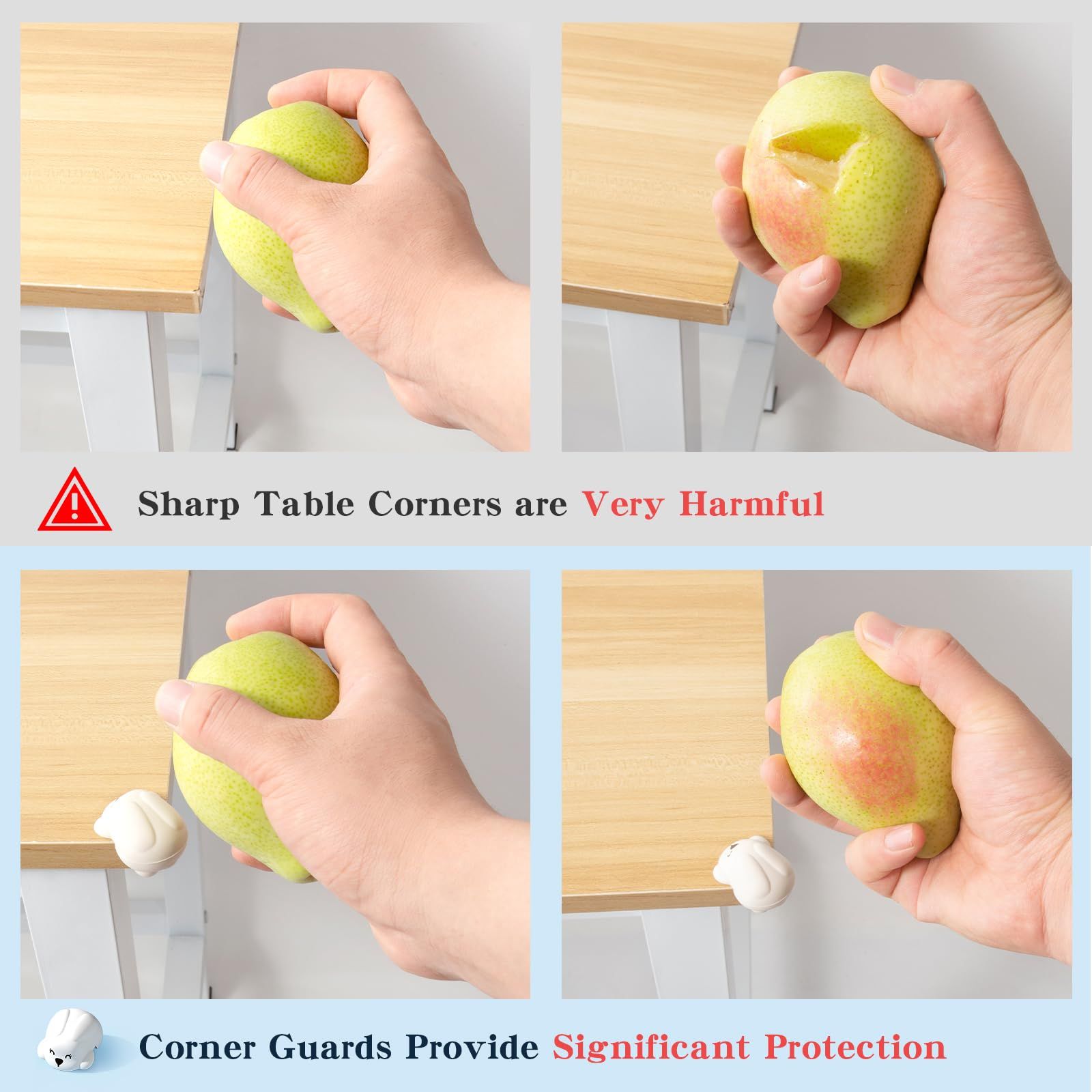 Protectors, Baby Proof Corners and Edges,Suitable for Table,Desktop, Cabinet and Other Furniture Corner Guards(White,8pcs,Rabbit) — image 4
