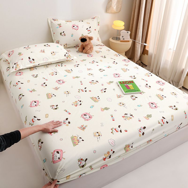 Yuan sheng home textiles Cartoon Dog Fitted Sheet. Blue cat 100cm/200cm thin mattress model — image 3