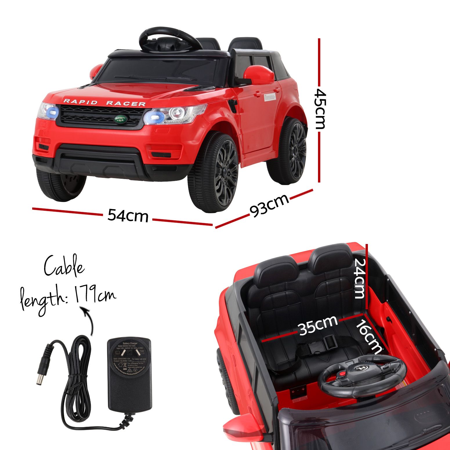 Rigo Kids Electric Ride On Car SUV Range Rover-inspired Cars Remote 12V Red โ image 2