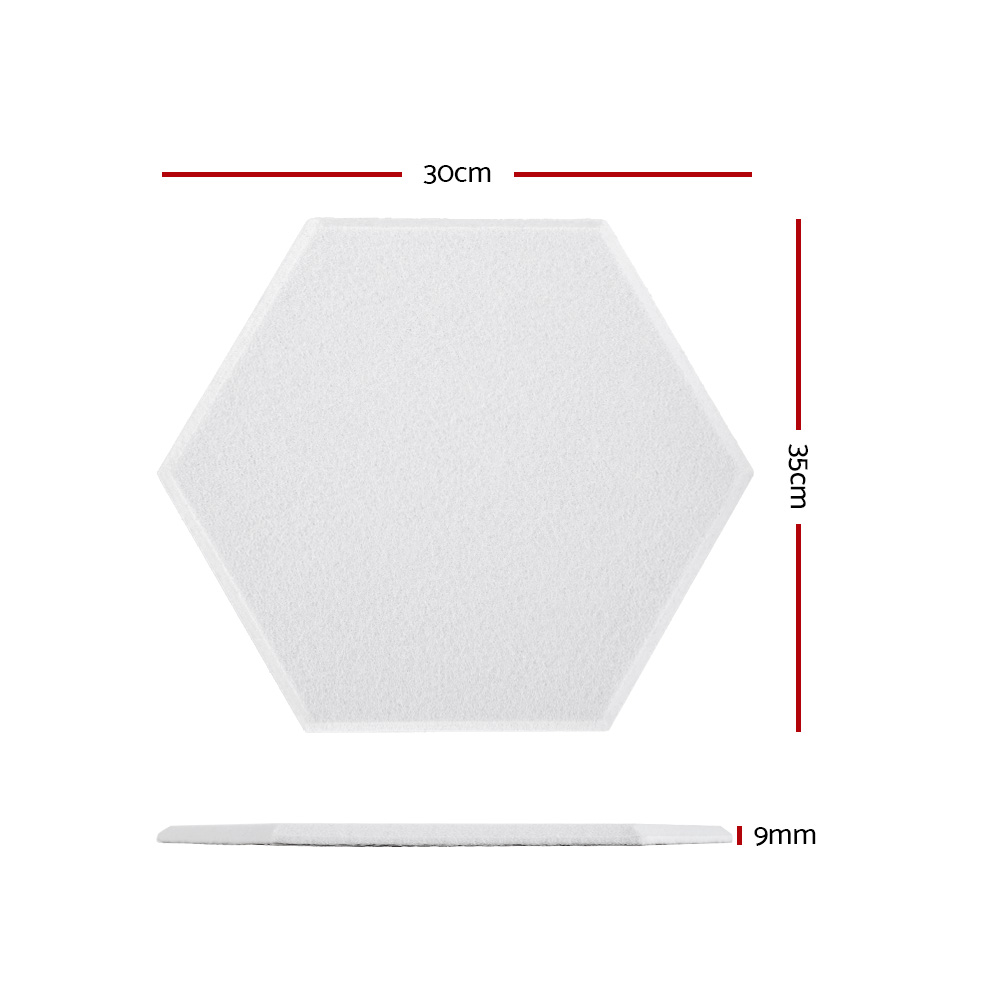 Alpha Acoustic Foam 12pcs 35x30x0.9cm Soundproof Absorption Panel Adhesive White โ image 2