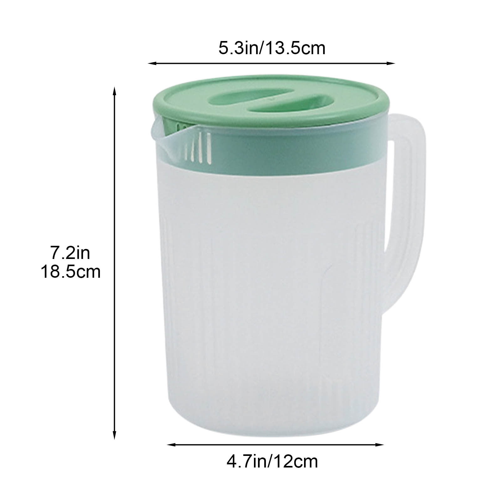 Juice Pitcher with Lids for Fridge, Water Jug for Teas, Juices & Iced Beverages - Fridge & Dishwasher Safe B — image 3