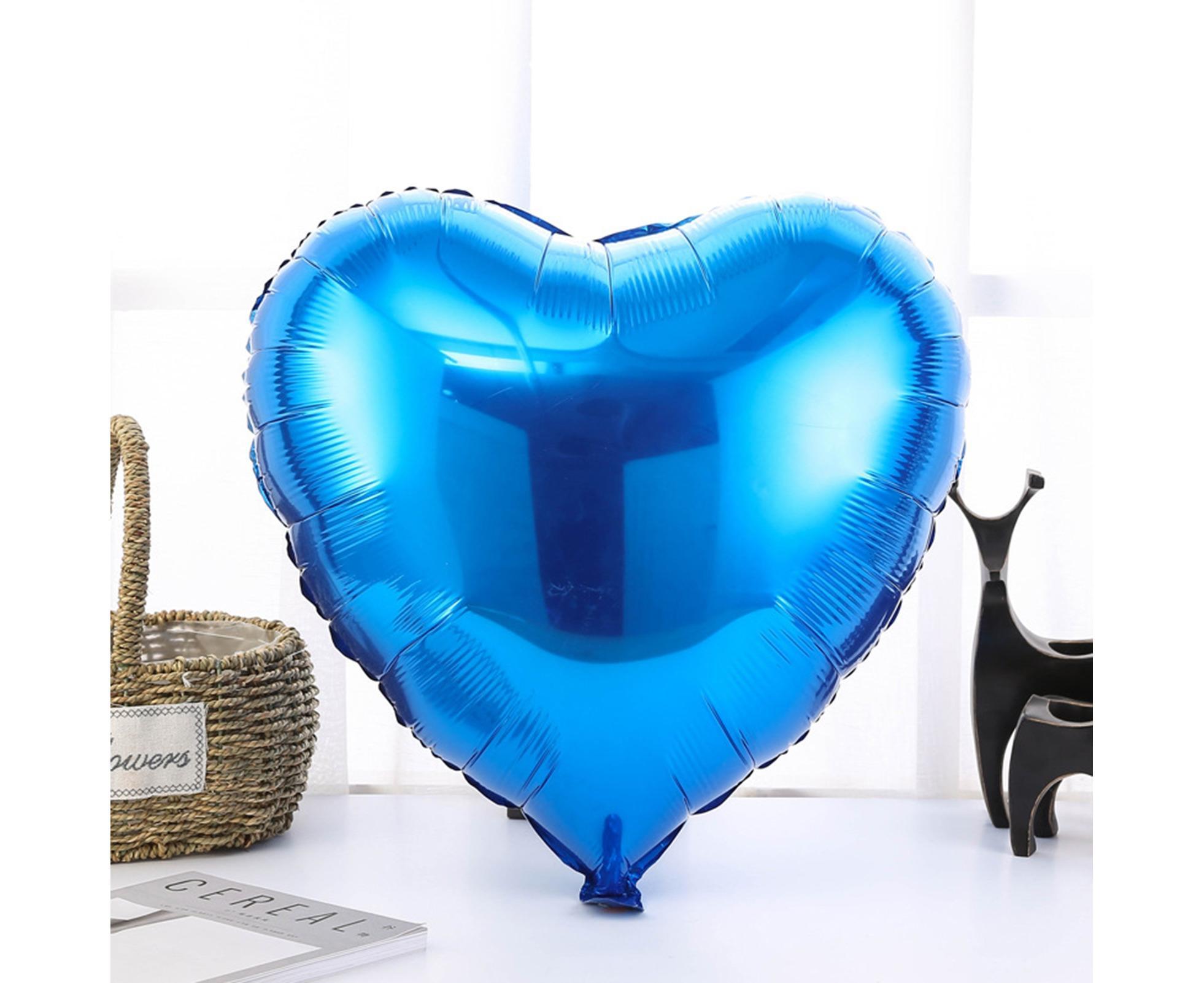 36 Inches Party Balloon Festive Convenient Aluminum Film Valentines Day Wedding Oversized Love Heart Balloon Decoration for Festival - Blue โ image 2