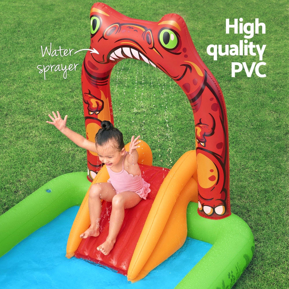 Bestway Kids Inflatable Play Splash Pool with Slide Ball Tossing Toys 242x140cm — image 4