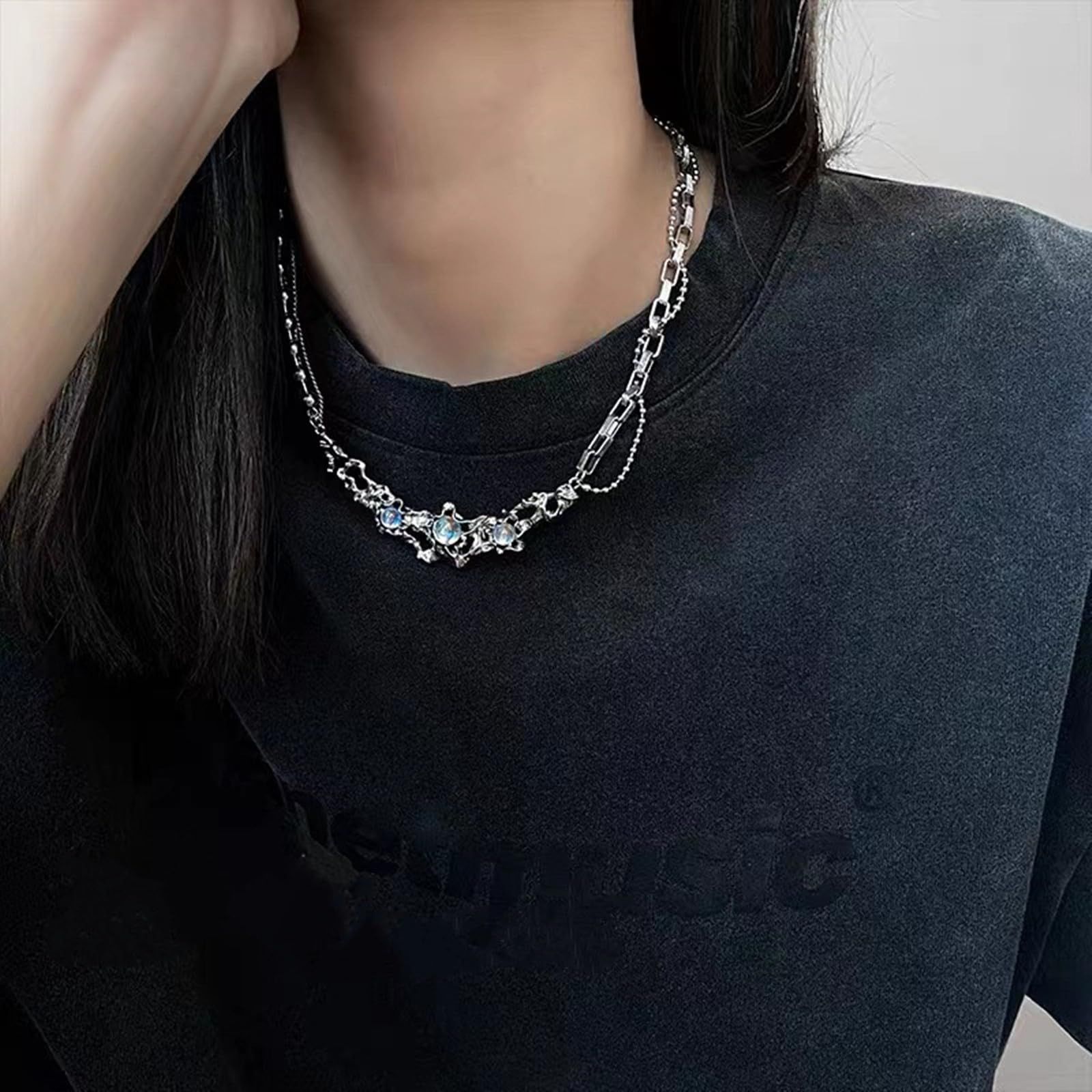 Irregular Necklace Pendant Metal Women's Design Collar Chain Star Fashion Jewelry Suitable for wearing on various holidays — image 5