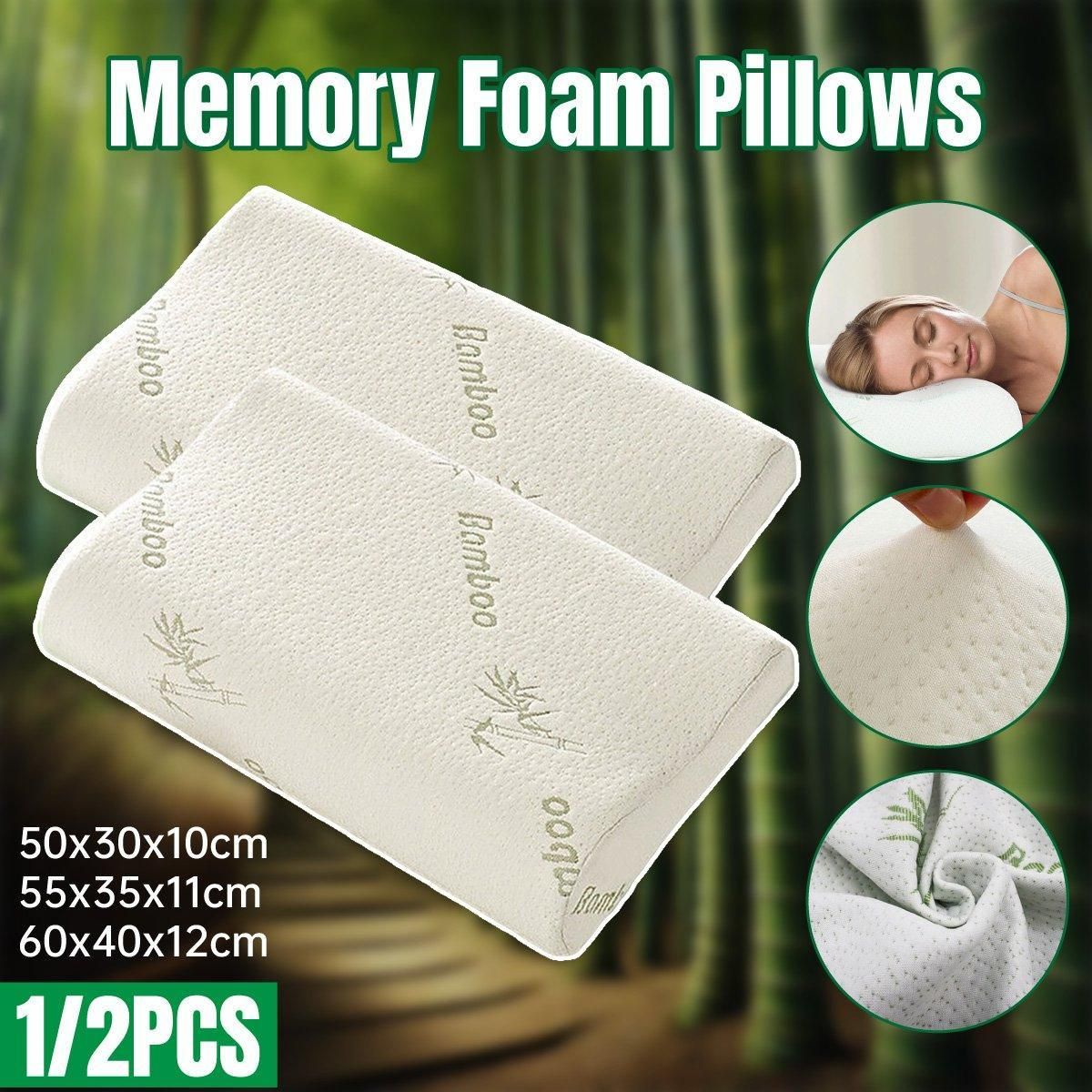 1/2PCS Memory Foam Neck Pillow Wavy Contour Slow Rebound Pillow - 50x30x10cm-2pcs โ image 2