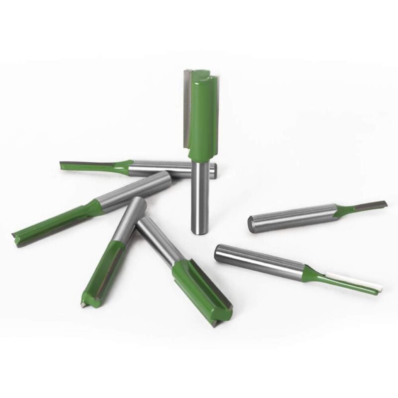 6mm Straight Router Bit Set, 7 Pieces Woodworking Carbide Straight Groove Router Bits for Wood, Compatible with Bosch, Makita — image 5