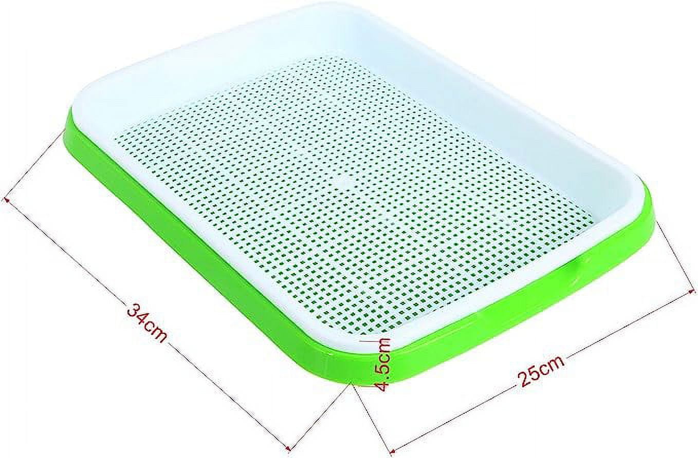 BPA Free Hydroponics Soilless Seeds Sprouter Microgreen Seed Sprouter Trays Seed Germination Double Tier Grow Trays with Lid 5PCS-Seed Sprouter Tray โ image 2