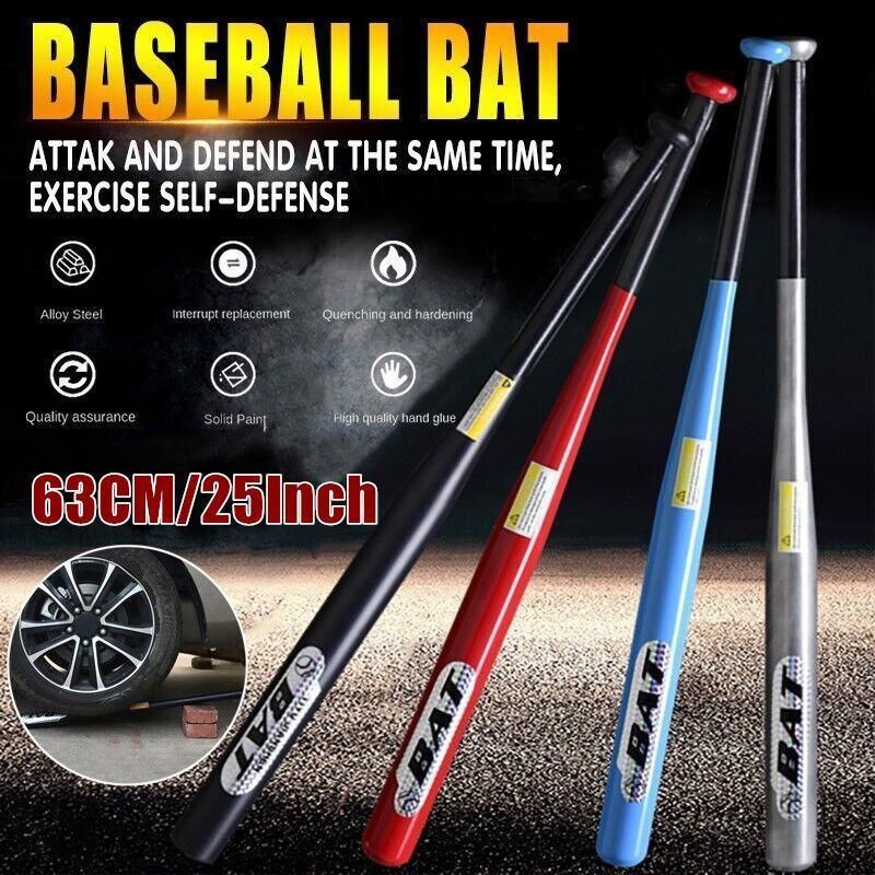 25inch 63CM Alloy Steel Metal Baseball Bat Racket 4 Colours - Blue — image 2