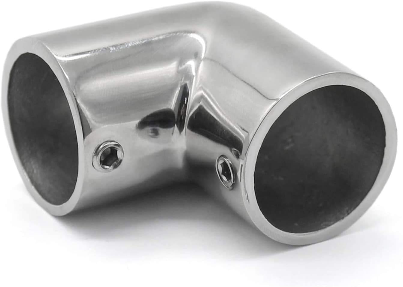 Heavy Dudy Marine Grade 316 Steel Stainless 2 Way Boat Hand Rail Fitting 90 Degree Elbow for 7/8" O.D. Tube Hardware — image 5