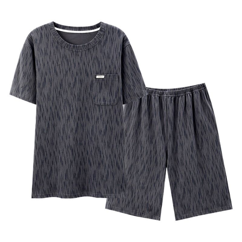 Shelofei Men Summer Cotton Pajama Set Short Sleeve DF93023 XL — image 2