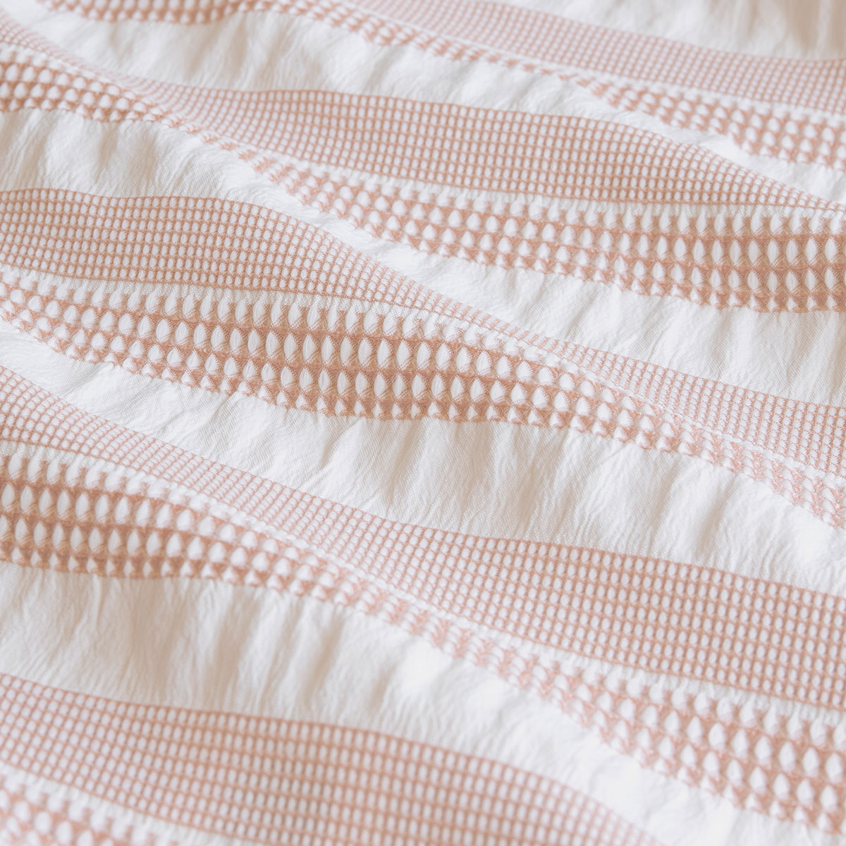Ardor Cove Rose Dust (Similar to Peach color) Seersucker Waffle Quilt Cover Set Queen — image 3