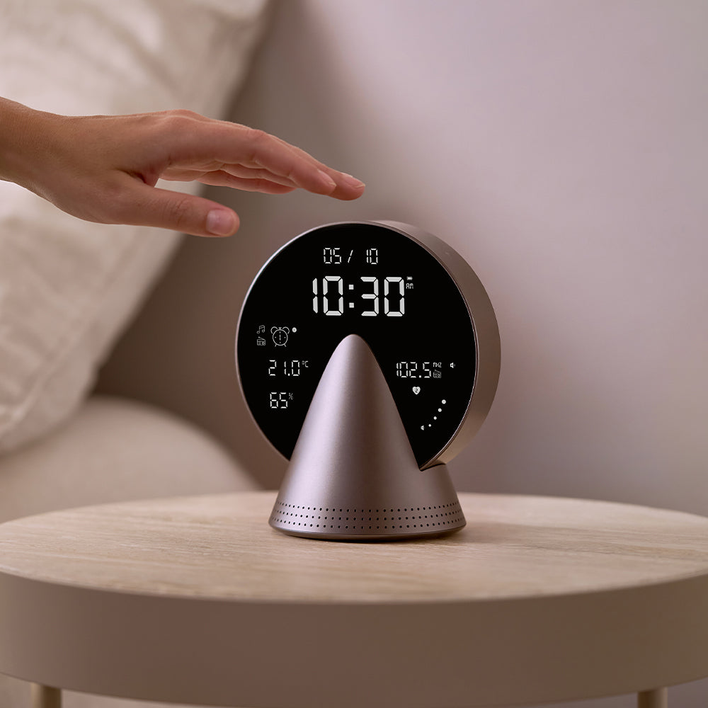 Lexon Conic Radio Alarm Clock With Fm & Built-In Bluetooth Speaker - Grey — image 6