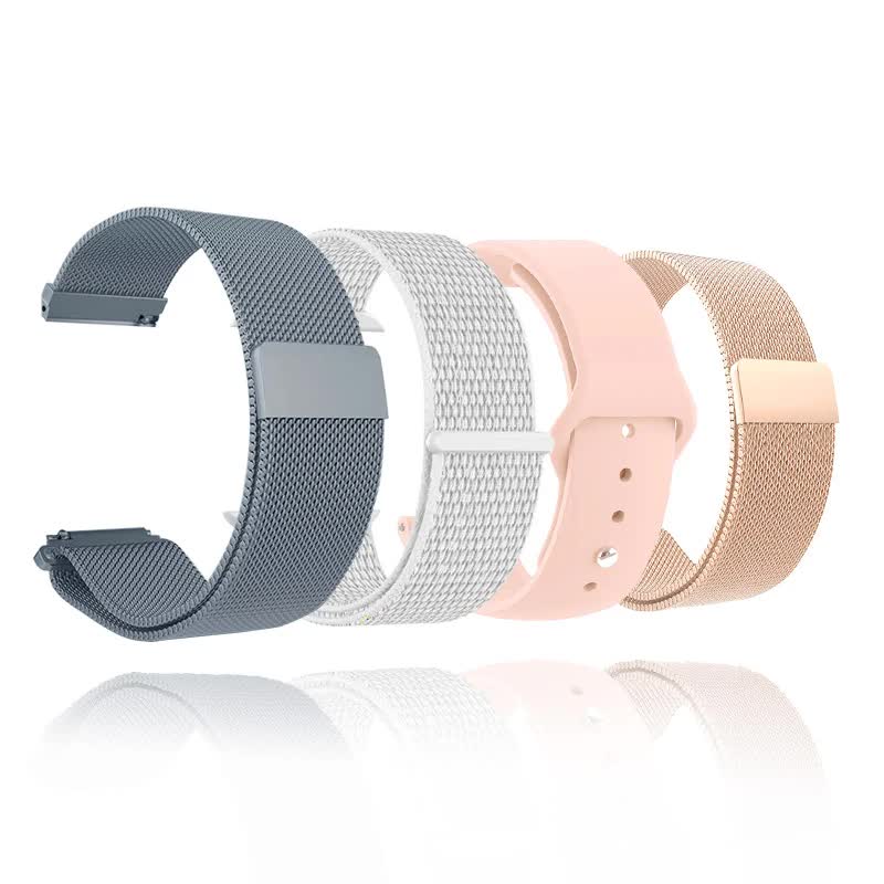 Garmin Vivoactive 3 4 4s Venu 2 2s SQ Forerunner 645 Compatible Metal Wristband 18mm 20mm 22mm Rose Pink โ image 2