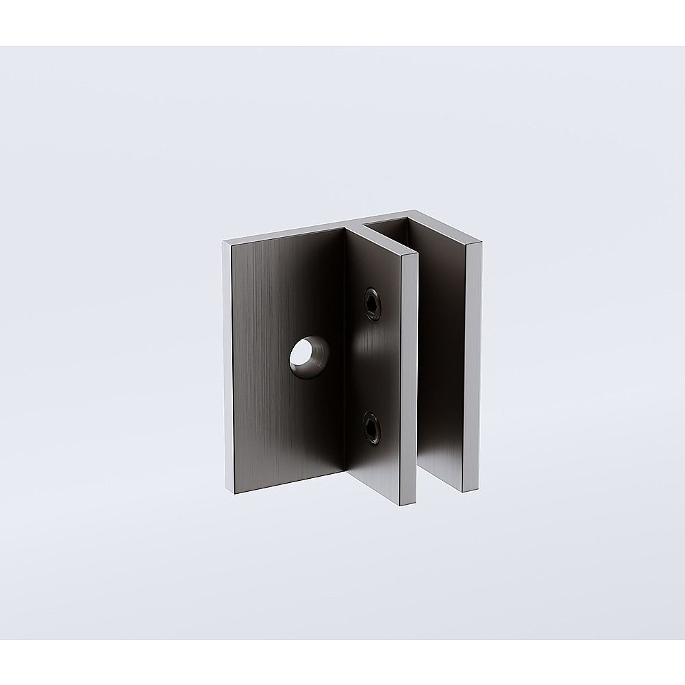 90 × 90cm Double Door Corner Shower Screen – Gunmetal F-Brackets, SS Hinges & Round Knob Handle — image 4