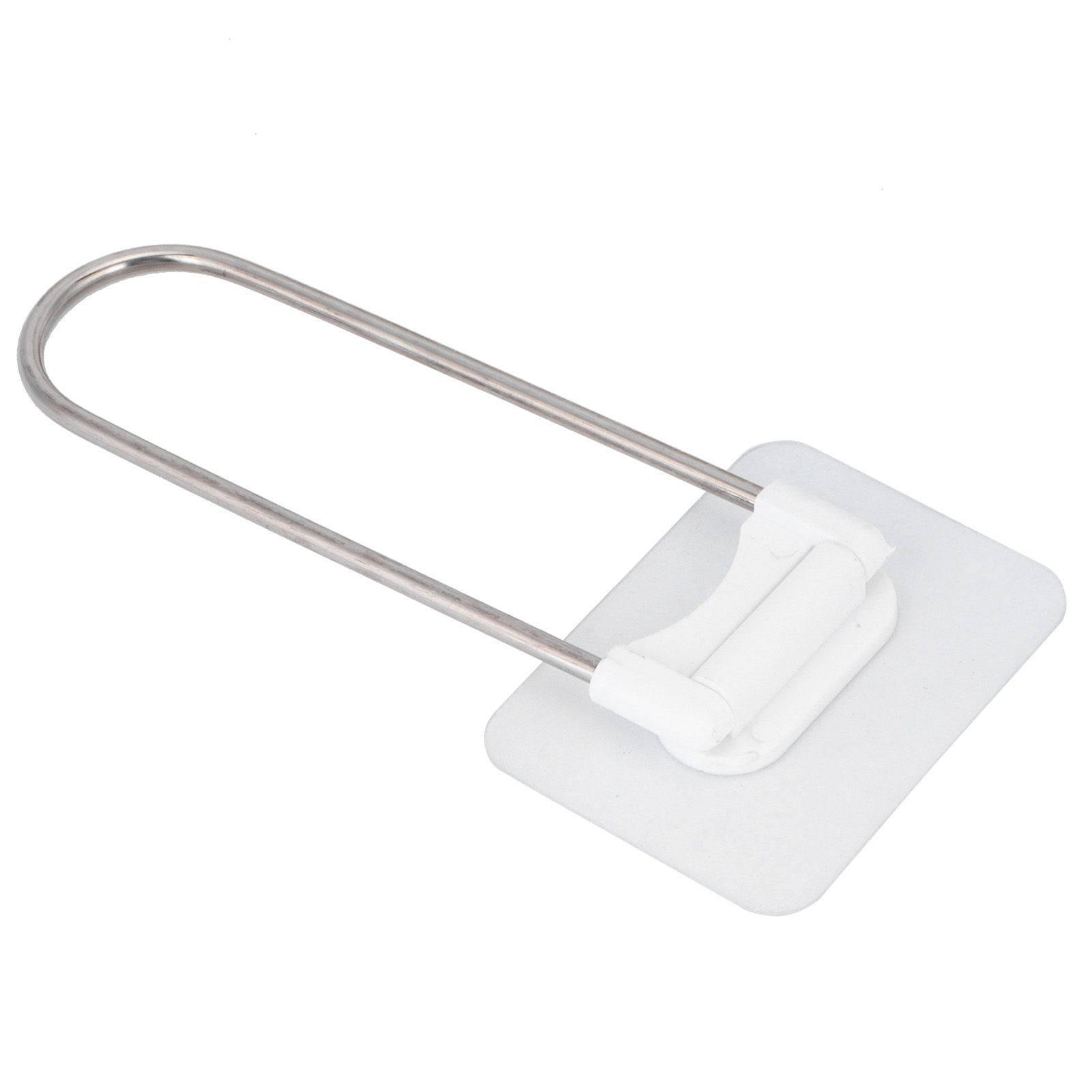 Clothes Hanger Organizer Stainless Steel UShape Wall Storage Rack for Bathroom Balcony White — image 5