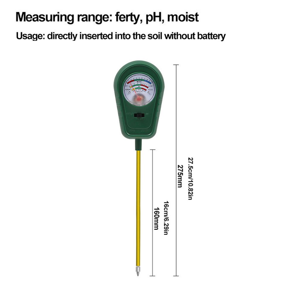 3 in 1 Soil Moisture Sunlight PH Tester Gardening Tool Kits for Plant Care Soil Meter for Garden Lawn Farm Indoor Outdoor — image 2