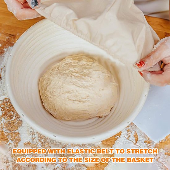 Bread Covers - 3-Pack Moisture Covers - Baker's Dough Cloths - Moisture Covers - Round, Stretchable Moisture Basket Covers - Reusable Moisture Covers — image 5