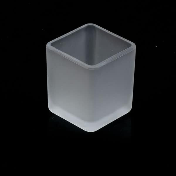 10 Pack Square Cube Frosted Glass 5cm Tealight Candle Holder Festival Decor Wedding Propose Parties Holiday and Home Decor — image 3