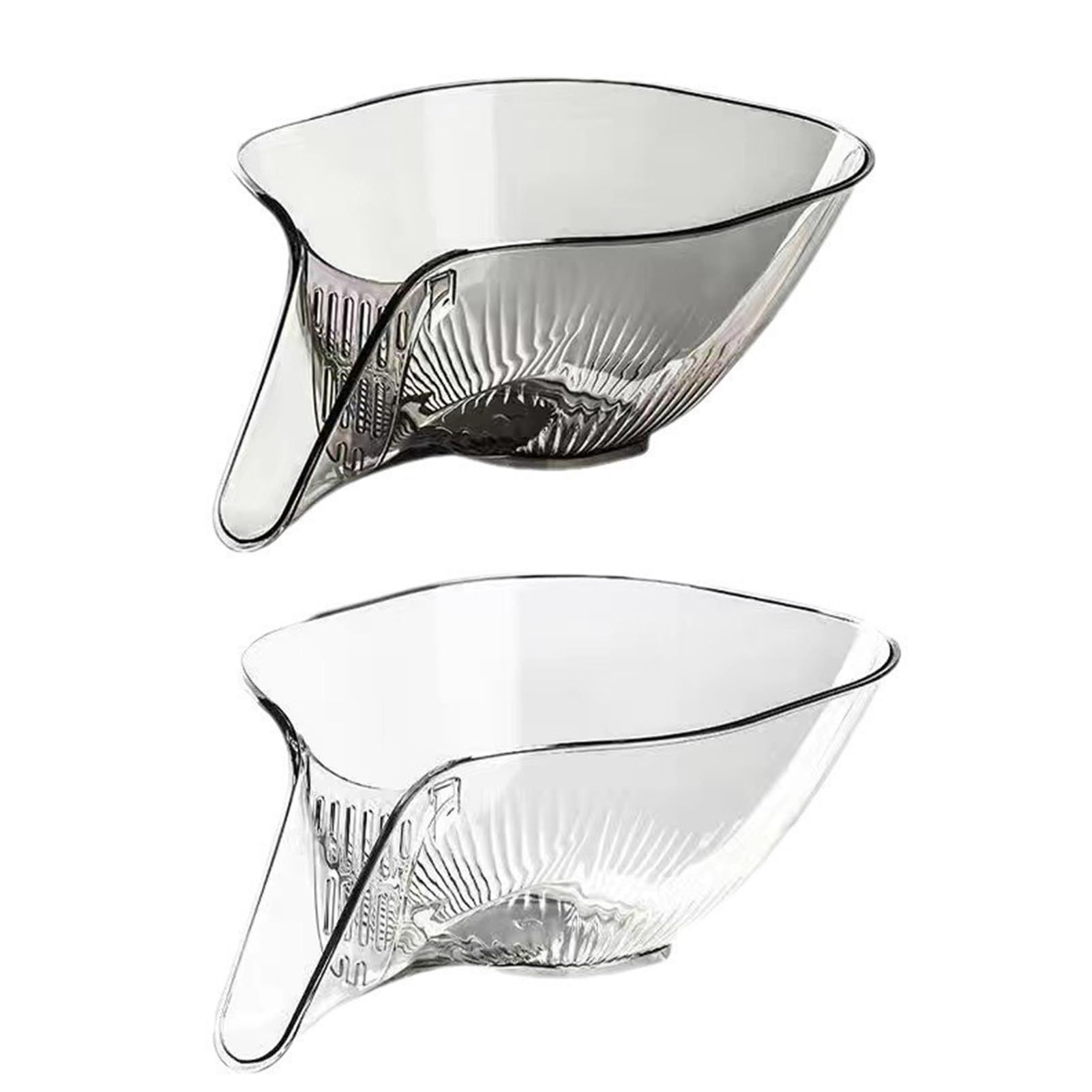 Thicker Multi-functional Drain Basket -2Packs Fruit Cleaning Bowl with Strainer Container, Kitchen Sink Food Catcher Drainer