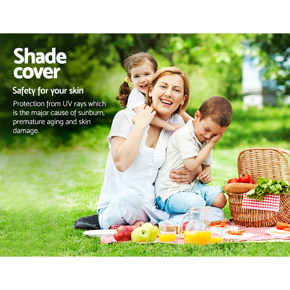 Instahut Shade Sail 6x8m Rectangle 185GSM 95% Sand Shade Cloth โ image 6