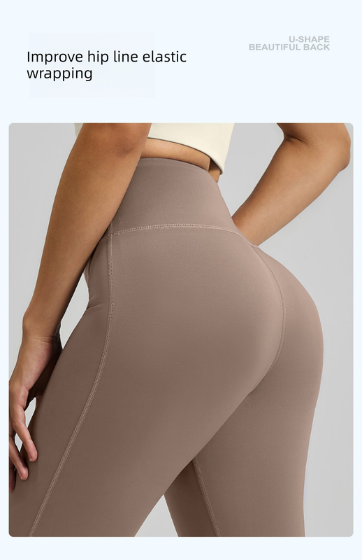 XXXL Coffee High-Waisted Flared Yoga Pants – Sculpting & Slimming Fitness Leggings — image 3