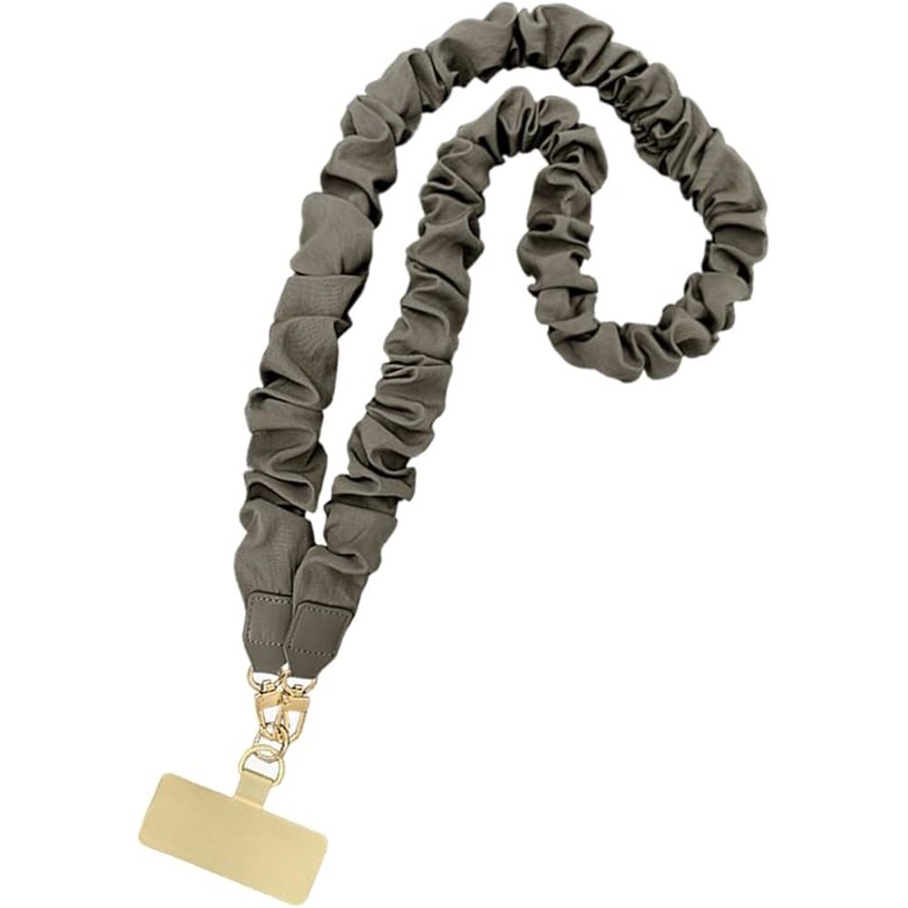 Neck Lanyard For Women - Scrunchie Cute Lanyard for Keys, Id Card Holder, Wallet - Aesthetic Long Lanyard(Stone gray long style) — image 3