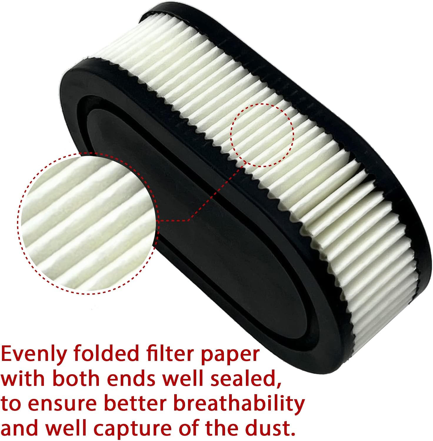 3 Cartridge Air Filters for Lawn Mower Air Cleaner for Lawnmower Engine Replacement Air Filter for Craftsman Husqvarna Toro Engine Lawnmower 3 Pack — image 3