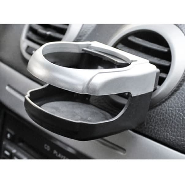 New Black Sliver Clip-on Car Truck A/C Mount Cup Holder Drink Water Coffee Bottle Can Auto Drink Holder Car Air Vent Cup Holder — image 4