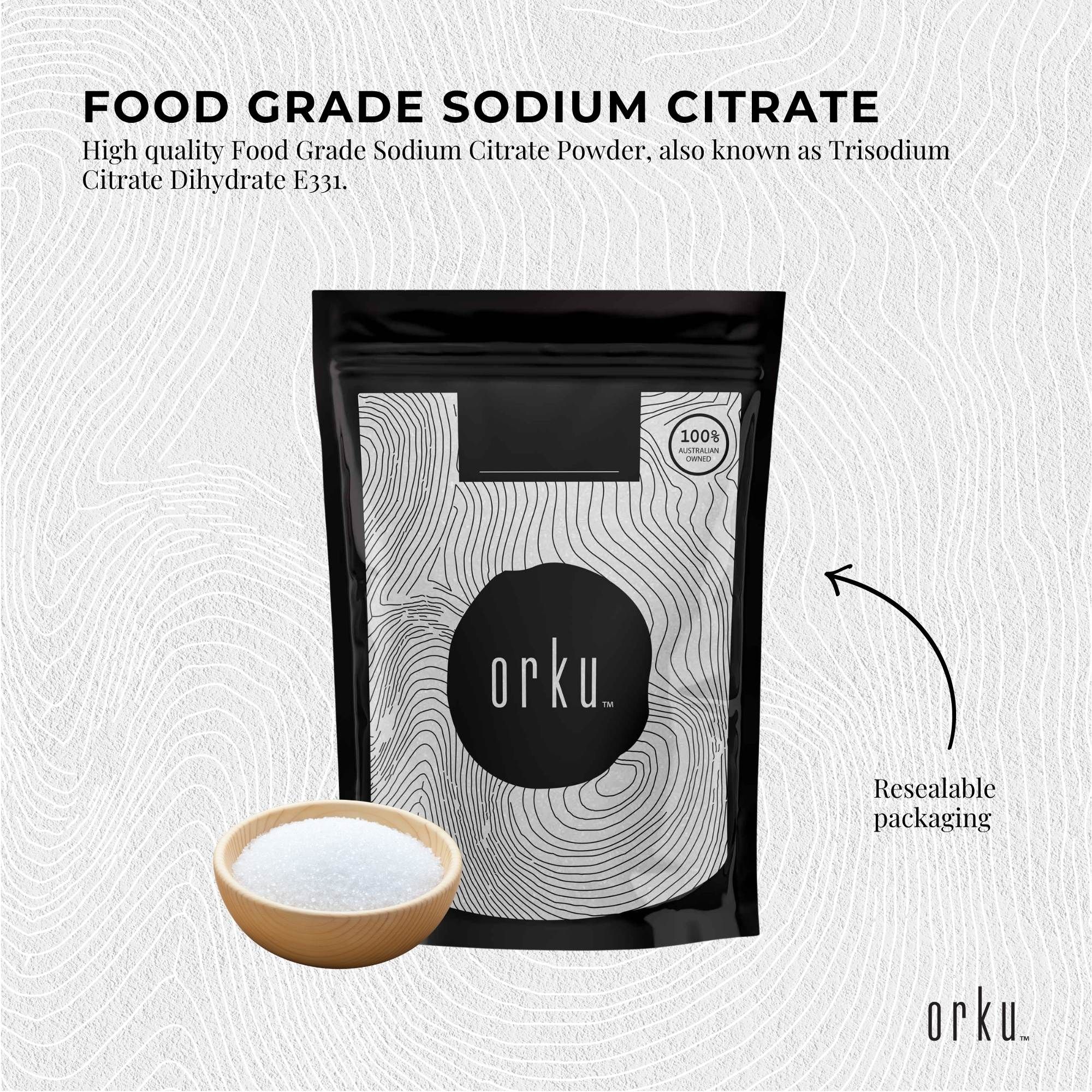 Orku 2Kg Sodium Citrate Powder Food Grade Trisodium Citrate Dihydrate E331 — image 3