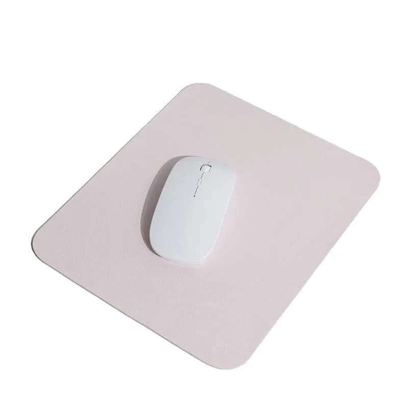 Pu Leather Gaming Mouse Pad Desk Mat Anti-Slip Speed Mousepad 22 × 22Cm Waterproof - Pink