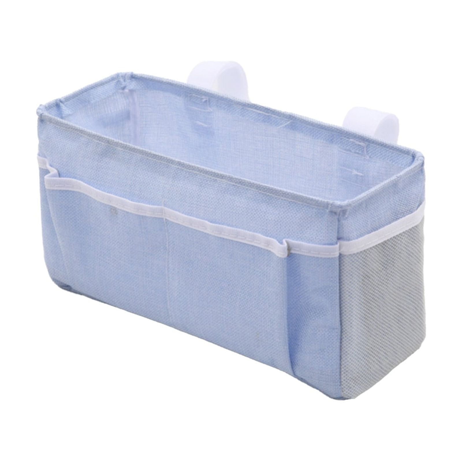 Bedside Caddy, Bedside Storage Bag Hanging Organizer for Bunk and Hospital Beds,Dorm Rooms Bed Rails,Can be Placed, Blue, 31 × 11 × 16 cm