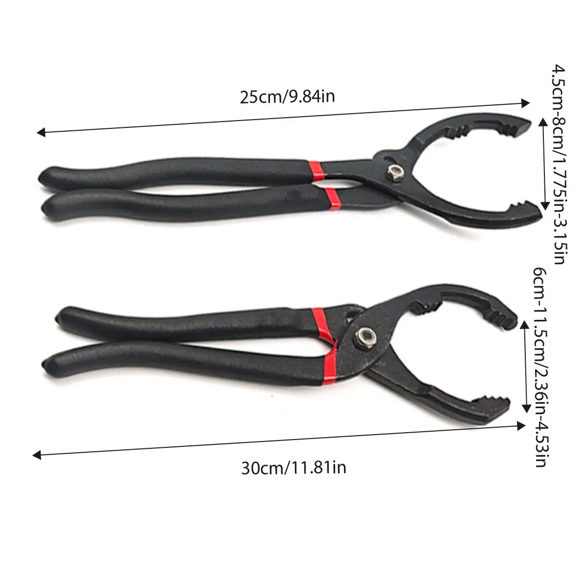 Oil Filter Pliers Wrench 10/12 Inch Heavy Duty Spanner Tool for Car Repair - 12inches — image 3
