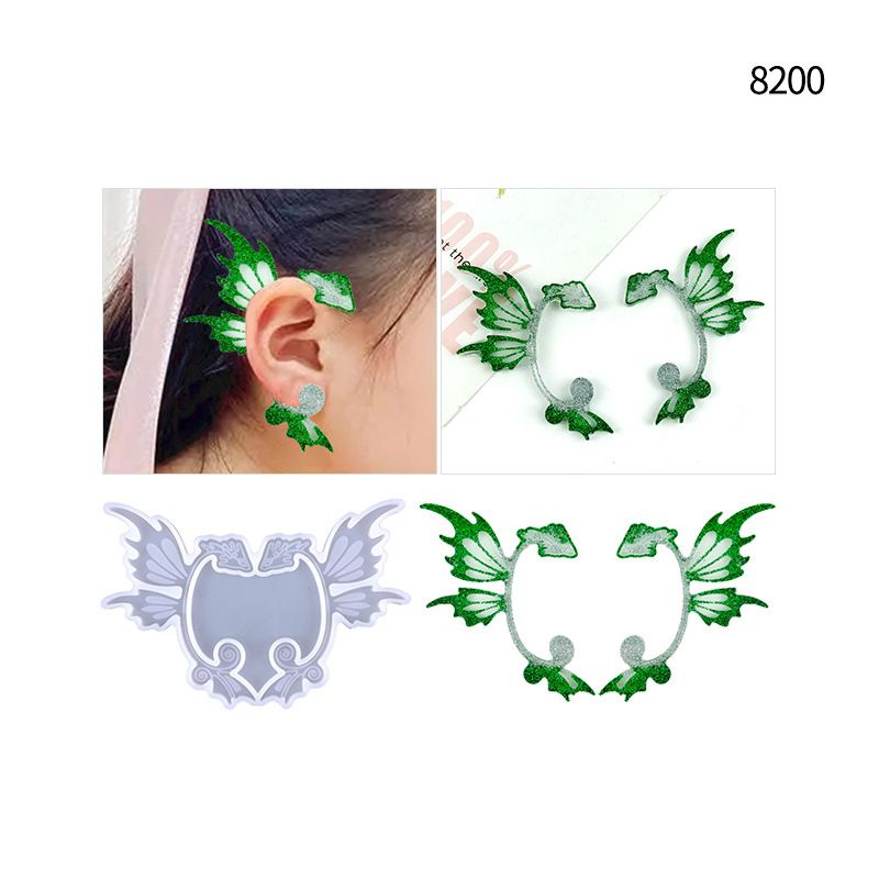 1 pcs Ear Clips Resin Molds, Women's Clip-On Earrings Hook Resin Mold, Silicone Earring Decor Mold, Epoxy Resin Casting Mold — image 5