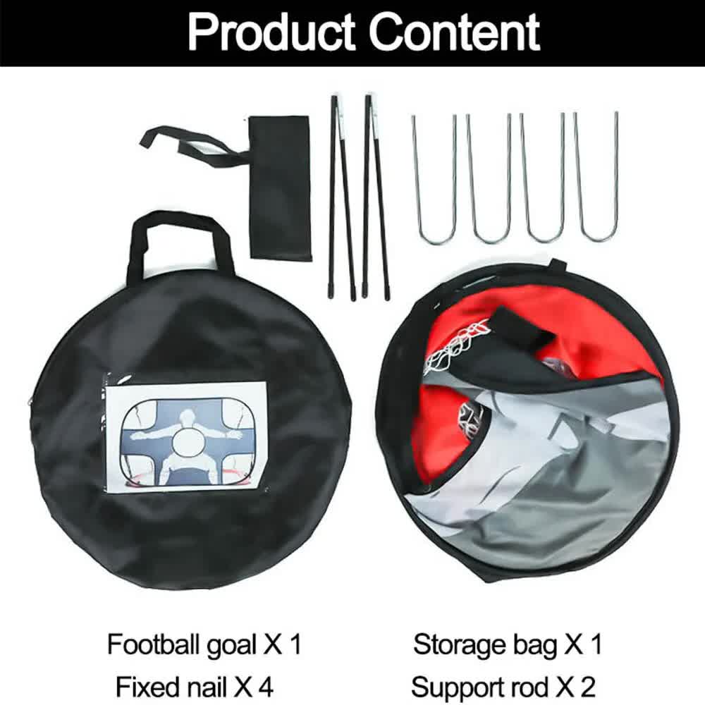 Foldable Nylon Football Goal for Kids and Adults, Football Goal for Playground, Garden, Indoor and Outdoor Red โ image 4