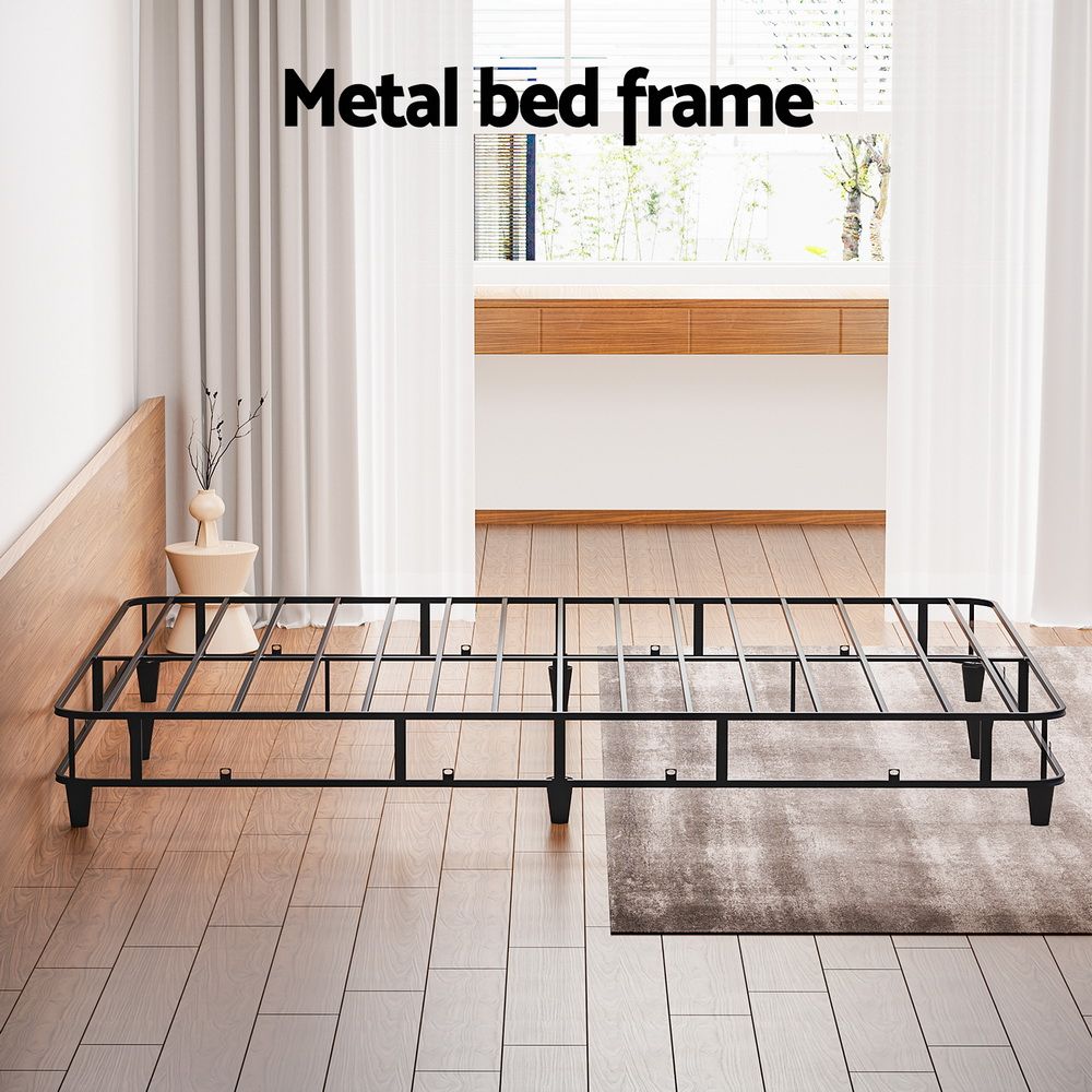 Artiss Bed Frame Queen Size Metal Grey MASON — image 6