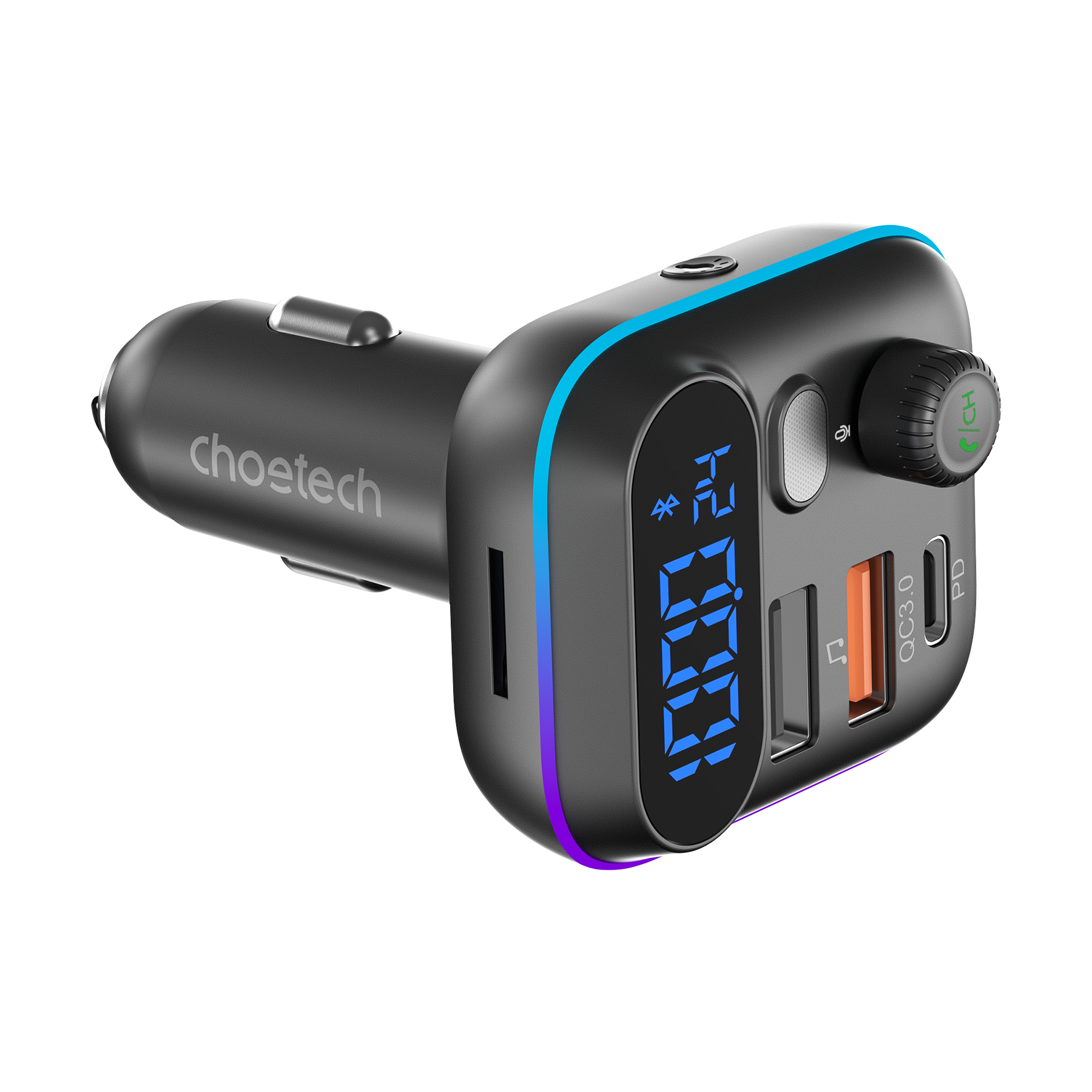 Choetech TC0050 PD36W Bluetooth FM Car Transmitter Charger — image 2