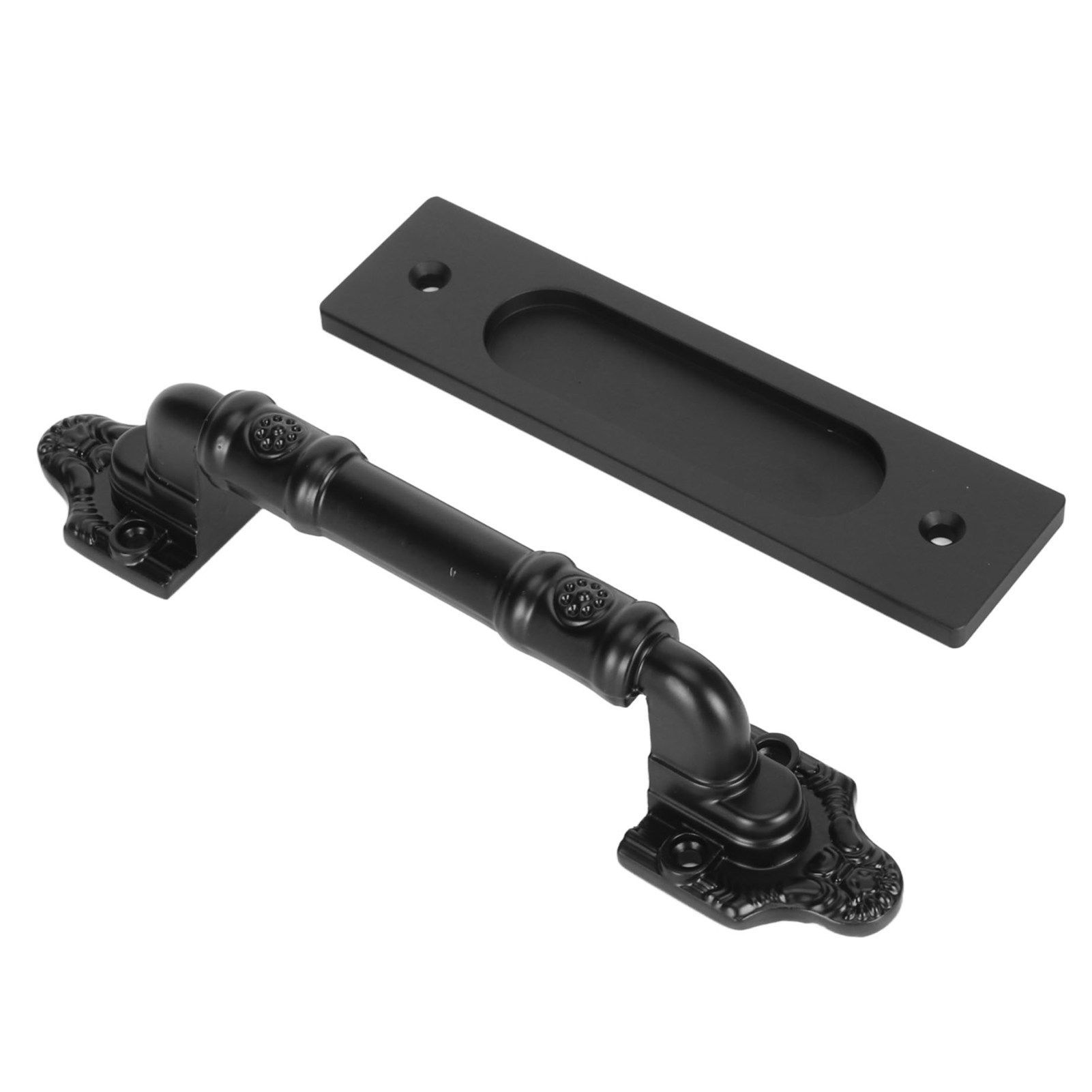 Sliding Barn Door Handle Double Sided Black Barn Door Pull Handle for Gates Garages — image 5