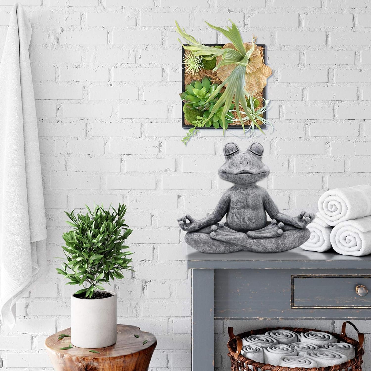 Meditating Frog Meditation Frog Outdoor Decoration Garden Statue Resin Ornaments Garden Courtyard Design — image 2