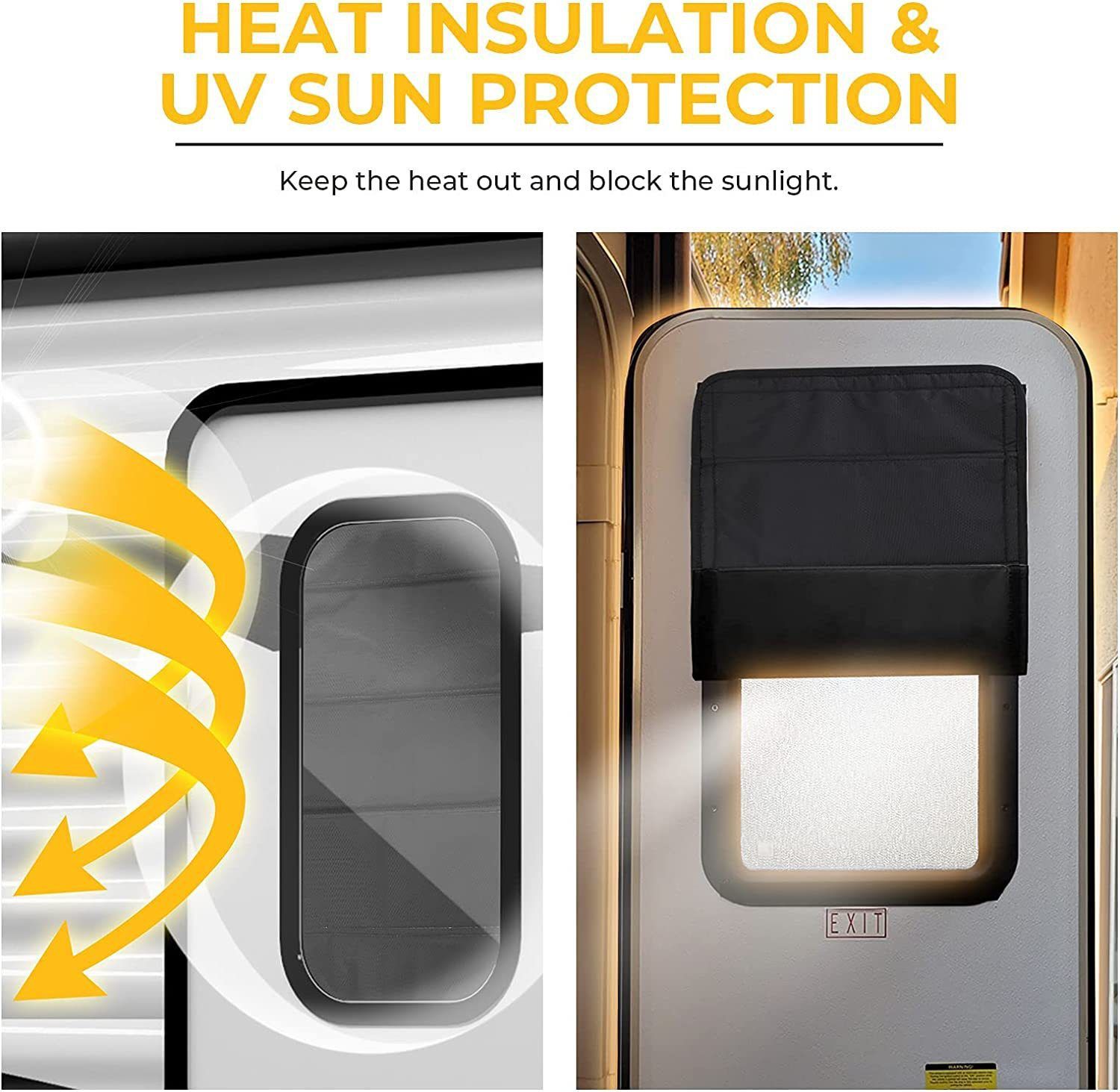 Foldable RV Sun Shade Windshield Blackout Shower Curtains Coverage RV Accessories Fits for Most RV Interior Door Window โ image 2