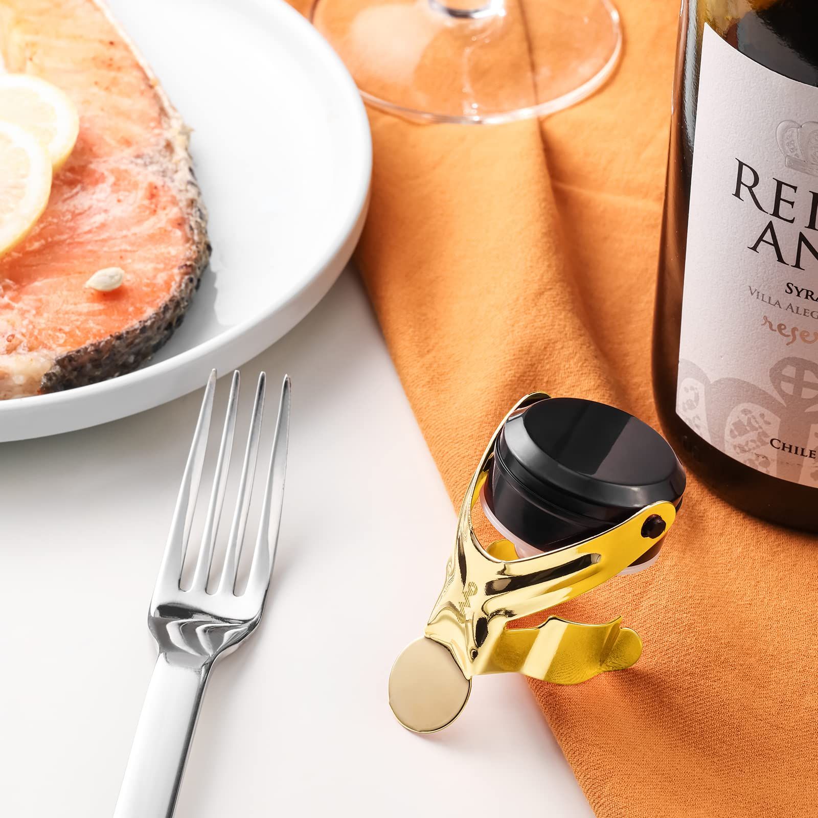 2pcs Champagne&Wine Bottle Stoppers Stainless Steel with Food Grade Silicone, Leak Proof Keep Fresh Reusable Saver — image 3