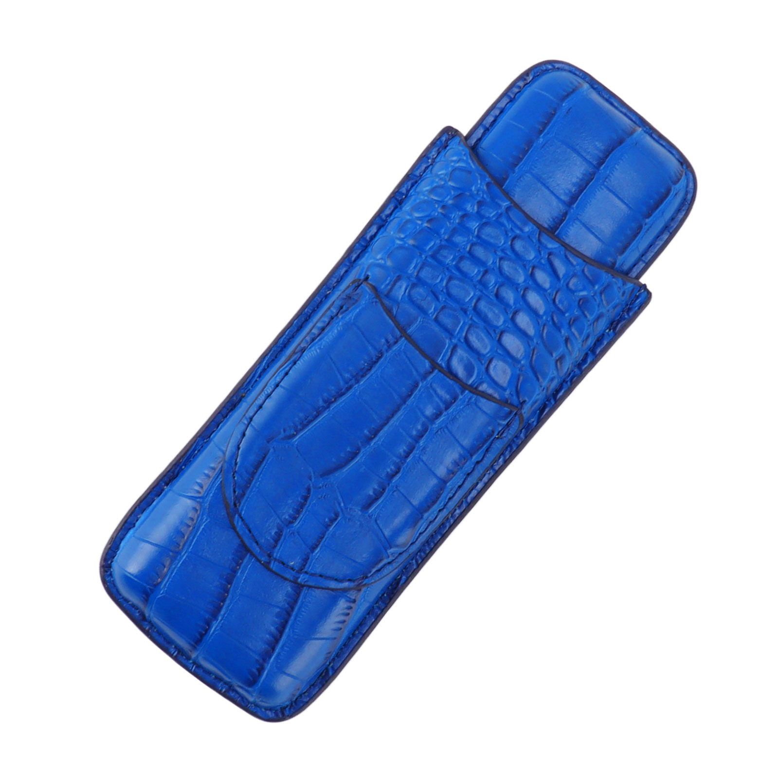 Cigar Case Holder Soft Leather Portable Wear Resistant Vintage Cigar Humidor for Birthday Blue โ image 3