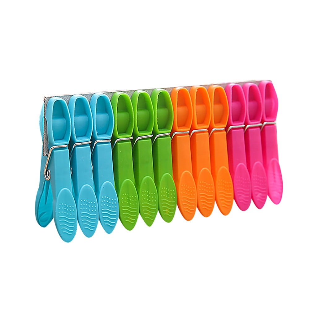 Colorful Plastic Clothespins, Heavy Duty Laundry Clothes Pins Clips with Springs, Air-Drying Clothing Pin Set (24 Pack) 12 Pack Multicolor โ image 3