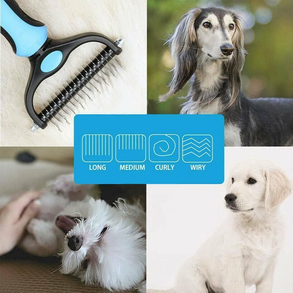 Dog Pet Cat Grooming Comb Brush Undercoat Rake Dematting Deshedding Trimmer Tool โ image 4