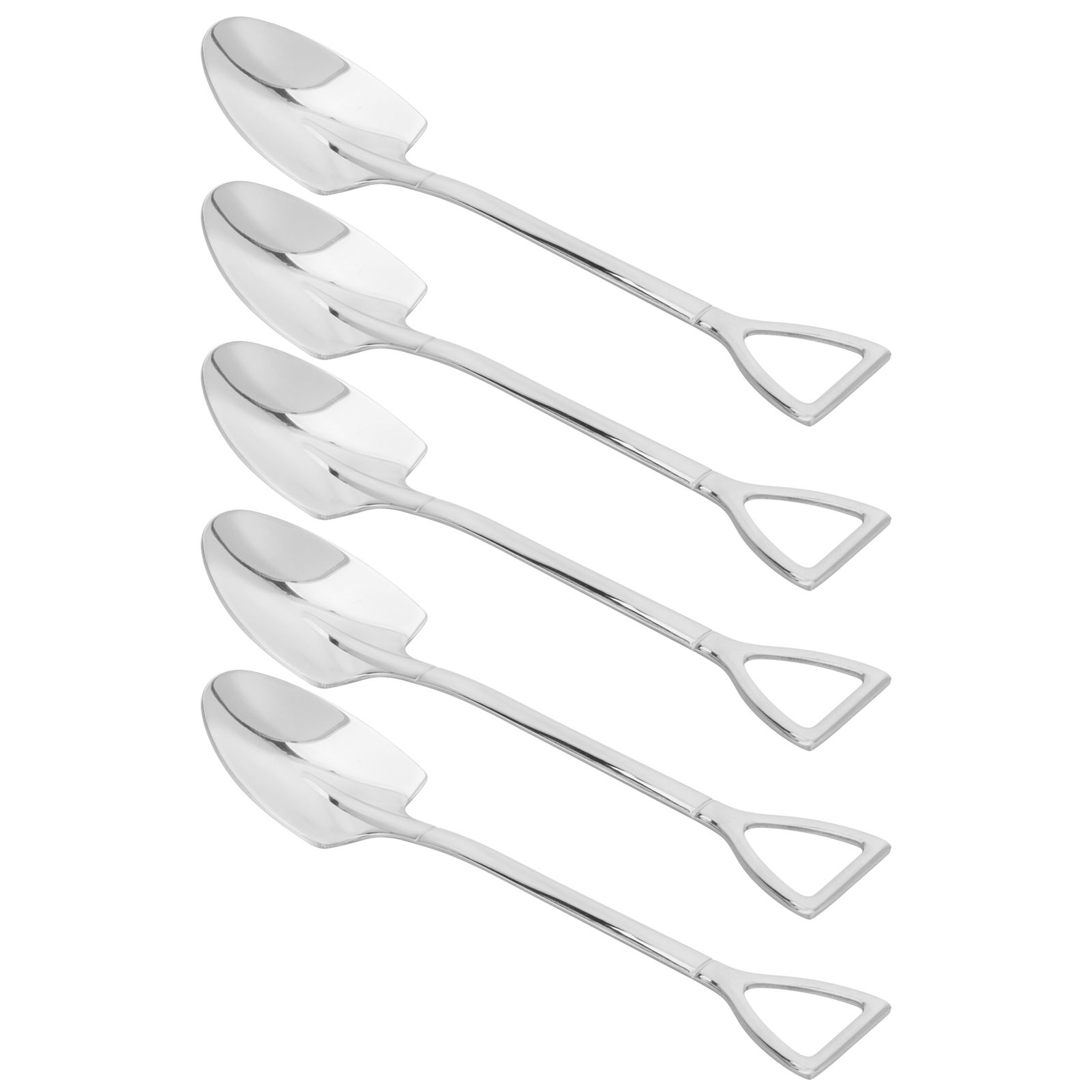 5pcs Dessert Coffee Spoons 304 Stainless Steel Ice Cream Dessert Cake Spoons SetSpoon — image 6