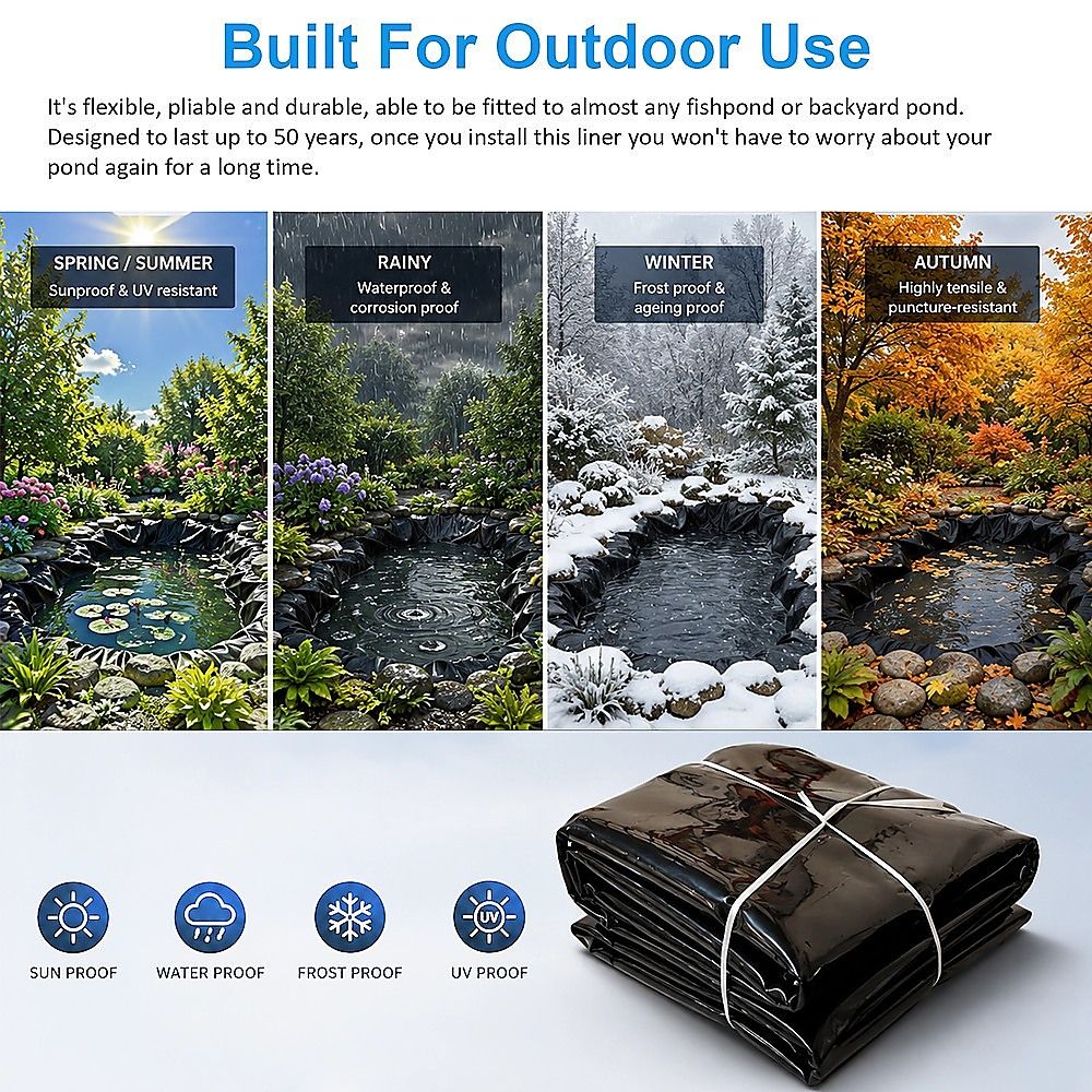 Fish Pond Liner 3 x 4.6m x 0.5mm Garden Pool Membrane Reinforced โ image 3